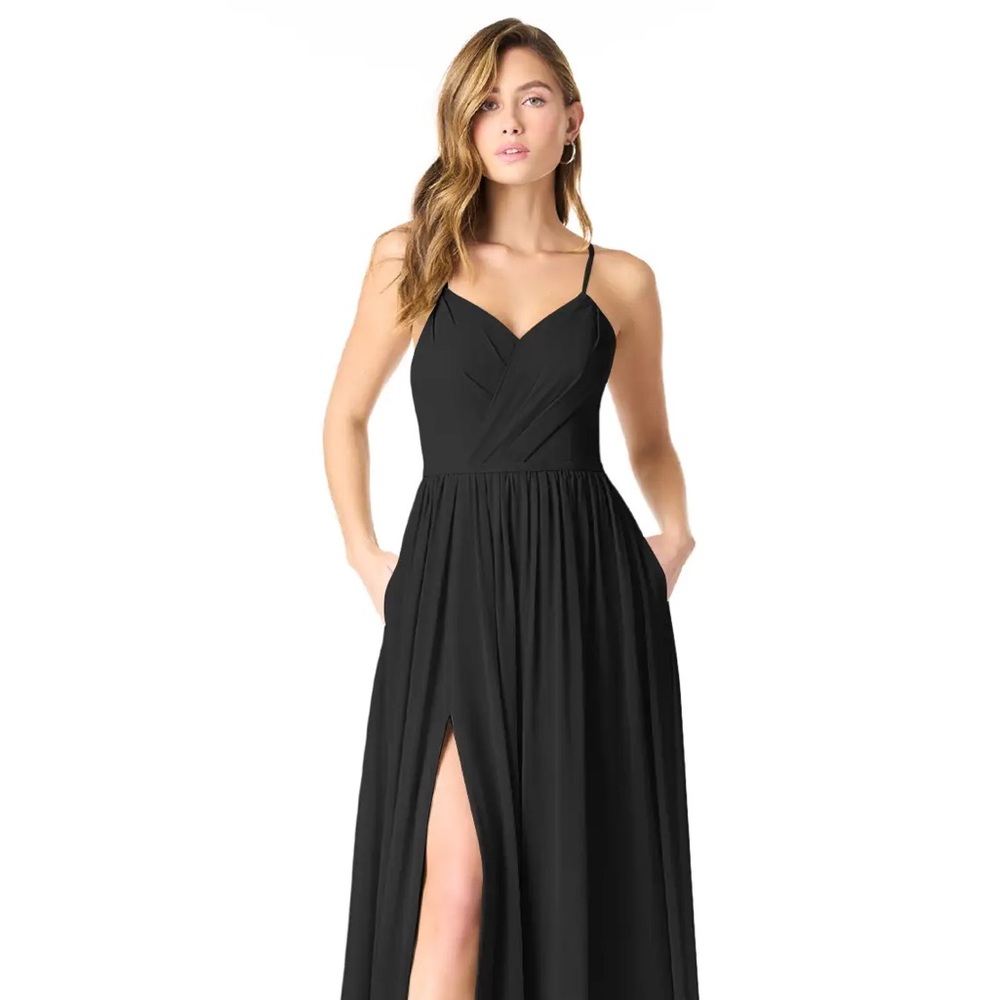 Azazie Cora Bridesmaids Dress in Black - Size A6 - NWT
